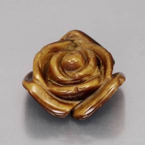 Tiger's eye marrón natural de 10,60 ct, forma elegante, opaco