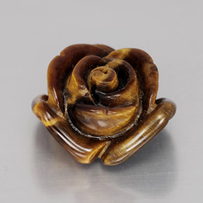 Ojo de Tigre Marrón oro natural de 11.11 ct, Forma elegante, Opaco