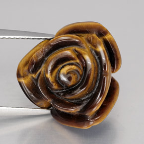 Tiger's eye marrón natural de 11,69 ct, forma elegante, opaco