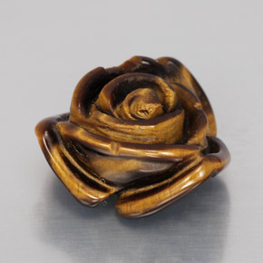 Tiger's eye marrón natural de 11,69 ct, forma elegante, opaco