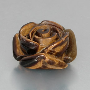 Tiger's eye marrón natural de 11,08 ct, forma elegante, opaco