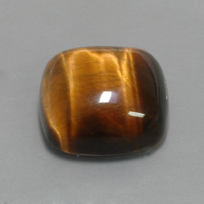Tiger's eye marrón natural de 13,02 ct, corte cojín, opaco