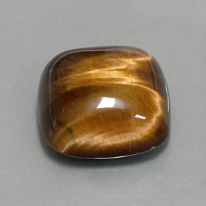 Tiger's eye marrón natural de 13,38 ct, corte cojín, opaco