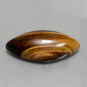 Tiger's eye marrón natural de 12,99 ct, marquesa, opaco