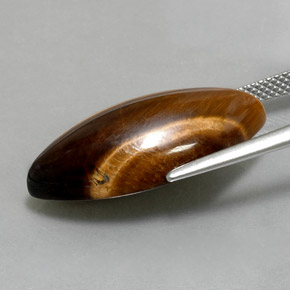 Tiger's eye marrón natural de 12,99 ct, marquesa, opaco