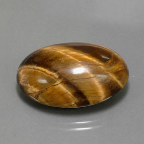 Tiger's eye marrón natural de 23,72 ct, corte óvalo, opaco