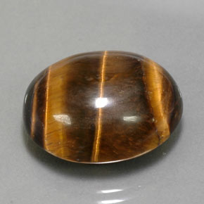 Ojo de Tigre Marrón oro natural de 21.35 ct, Corte Óvalo, Opaco