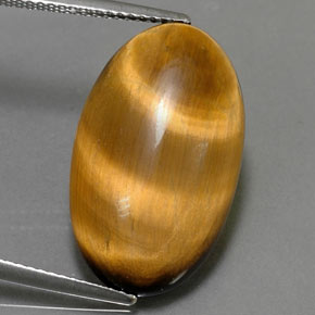 Tiger's eye marrón natural de 11,94 ct, corte óvalo, opaco