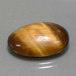 Tiger's eye marrón natural de 13,32 ct, corte óvalo, opaco