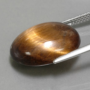 Ojo de Tigre Oro natural de 14.06 ct, Corte Óvalo, Opaco