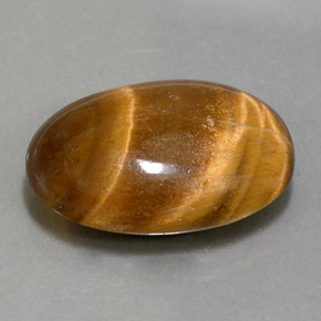 Tiger's eye marrón natural de 11,07 ct, corte óvalo, opaco