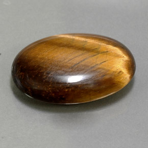 Tiger's eye marrón natural de 10,40 ct, corte óvalo, opaco