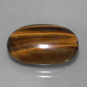 Tiger's eye marrón natural de 14,42 ct, corte óvalo, opaco