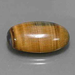 Tiger's eye marrón natural de 19,16 ct, corte óvalo, opaco
