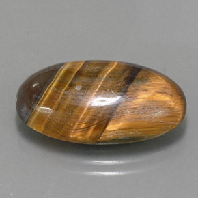 Tiger's eye marrón natural de 13,07 ct, corte óvalo, opaco