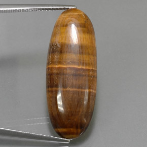 Tiger's eye marrón natural de 18,16 ct, corte óvalo, opaco