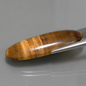 Tiger's eye marrón natural de 18,16 ct, corte óvalo, opaco