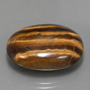 Tiger's eye marrón natural de 25,04 ct, corte óvalo, opaco