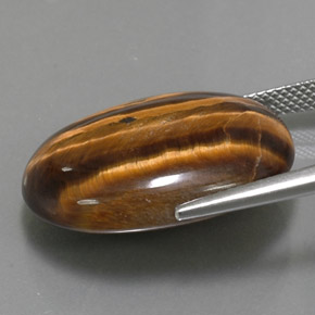 Tiger's eye marrón natural de 25,04 ct, corte óvalo, opaco