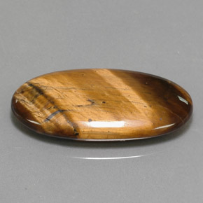 Tiger's eye marrón natural de 14,24 ct, corte óvalo, opaco