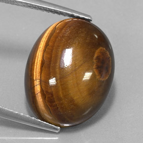 Tiger's eye marrón natural de 12,49 ct, corte óvalo, opaco