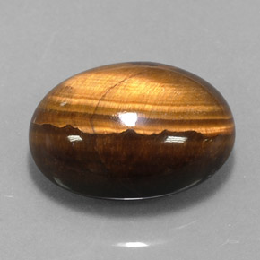 Tiger's eye marrón natural de 12,49 ct, corte óvalo, opaco