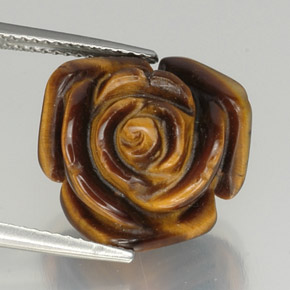 Tiger's eye negro natural de 11,96 ct, forma elegante, opaco