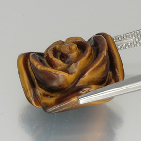 Tiger's eye negro natural de 11,96 ct, forma elegante, opaco