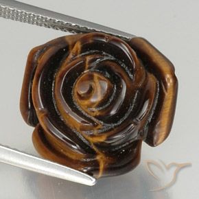 12.11ct Natural Marrón oscuro medio Ojo de Tigre, Elegante, Opaco