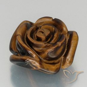 Ojo de Tigre Marrón oscuro medio natural de 12.11 ct, Elegante, Opaco