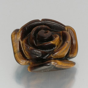 Tiger's eye marrón natural de 12,19 ct, forma elegante, opaco
