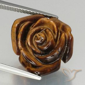 11.36ct Natural Marrón medio Ojo de Tigre, Elegante, Opaco