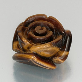 Tiger's eye marrón natural de 11,77 ct, forma elegante, opaco