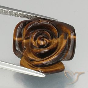 11.12ct Natural Marrón dorado Ojo de Tigre, Elegante, Opaco