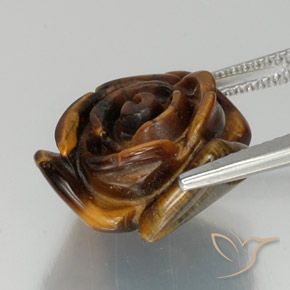 Ojo de Tigre Marrón medio natural de 11.45 ct, Elegante, Opaco