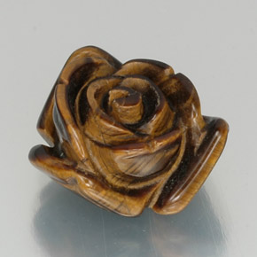 Tiger's eye marrón natural de 12,59 ct, forma elegante, opaco
