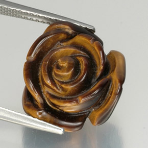Tiger's eye marrón natural de 12,51 ct, forma elegante, opaco