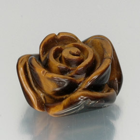 Tiger's eye marrón natural de 12,51 ct, forma elegante, opaco