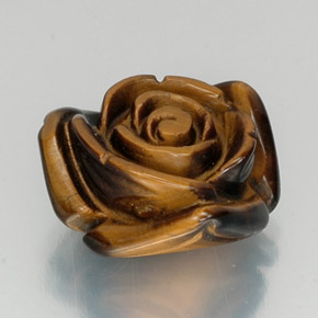 Tiger's eye marrón natural de 12,07 ct, forma elegante, opaco