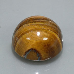 Tiger's eye marrón natural de 36,26 ct, corte redondo, opaco