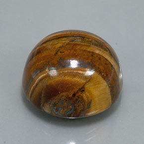 Tiger's eye marrón natural de 39,32 ct, corte redondo, opaco