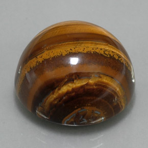 Tiger's eye marrón natural de 36,33 ct, corte redondo, opaco
