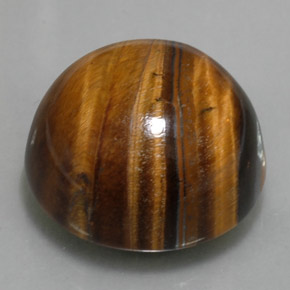 Tiger's eye marrón natural de 36,96 ct, corte redondo, opaco
