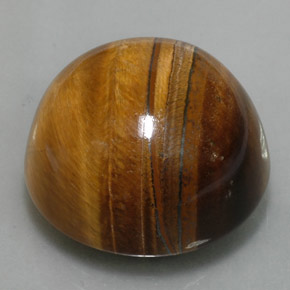 Tiger's eye marrón natural de 36,05 ct, corte redondo, opaco