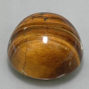 Tiger's eye marrón natural de 37,40 ct, corte redondo, opaco