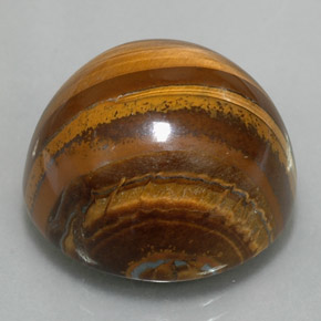 Tiger's eye marrón natural de 35,88 ct, corte redondo, opaco