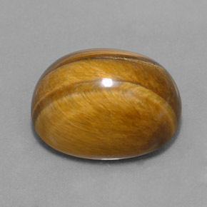 Ojo de Tigre Marrón oro natural de 16.78 ct, Corte Óvalo, Opaco