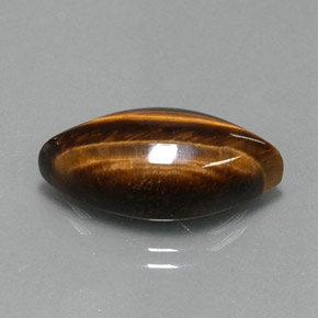 Ojo de Tigre Marrón oro natural de 9.49 ct, Marquesa, Opaco