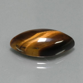 Ojo de Tigre Marrón oro natural de 9.18 ct, Marquesa, Opaco