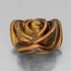 Tiger's eye marrón natural de 11,36 ct, forma elegante, opaco